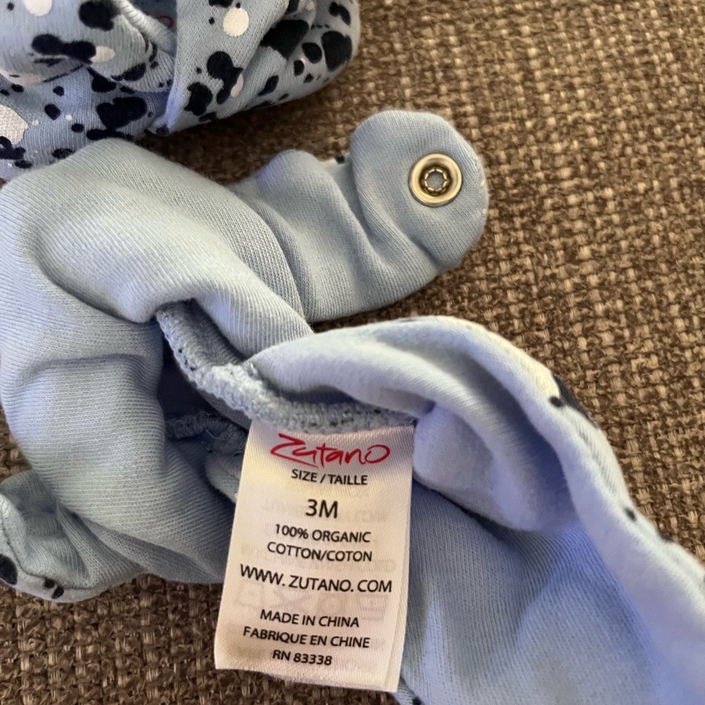 Zutano Light Blue Baby Booties - Picture 3 of 4